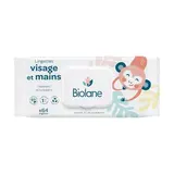 Biolane Lingettes visage et mains, 64 lingettes