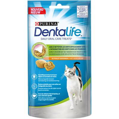 Purina - Dentalife Friandises Bucco-Dentaire Poulet pour Chat Adulte, 40g