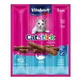 Vitakraft Catstick Bâtonnets Saumon MSC - Friandise pour chat, 3x6g