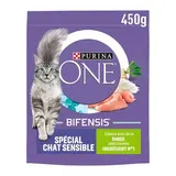 Purina - One Croquettes Dinde Spécial chat sensible pour chat adulte, 450g