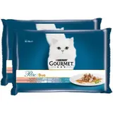 Purina - Gourmet Perle Sachets Duo de la Mer 4 Variétés pour chat, Lot de 2 - 4x85g