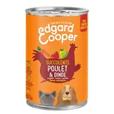 Edgard Cooper Boîte Pâtée Poulet et Dinde sans céréales pour Chien Adulte, 400g