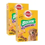 Pedigree Biscuits Biscrok 3 variétés - Friandises Récompense pour Chien, Lot de 2x500g