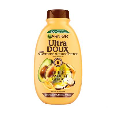 Garnier - Ultra Doux Shampoing nutrition Cheveu Bouclé à Frisé, 300ml