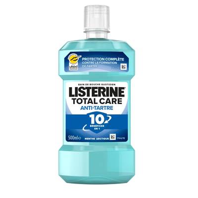 Listerine Bain de Bouche Total Care Anti Tartre 10en1, 500ml