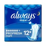 Always Serviettes hygiéniques Nuit - Maxi Night ProFresh, 12 serviettes