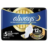 Always Serviettes ultra securite night extra, 8 serviettes