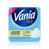 Vania Serviettes hygiéniques maxi confort flux normal +, 16 pièces