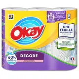 Okay Essuie-tout décoré, 3 rouleaux