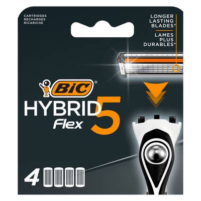Bic Lame de rasoir homme flex 5 hybrid, 4 lames