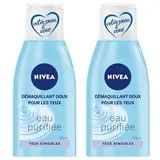 Nivea Démaquillant doux pour les yeux eau purifiée, Lot de 2x125ml