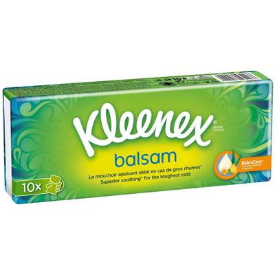 Kleenex Mouchoirs étuis classiques balsam, 10 étuis