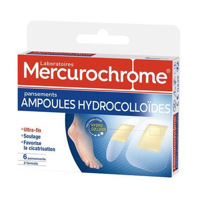 Mercurochrome Pansements pour ampoules, 6 pièces