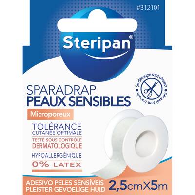 Steripan Sparadra peau sensible 5m x 2.5cm