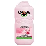 Ushuaïa Gel douche Hydratant Lait de Riz Parfum de Sakura 24H Anti-dessèchement, 280ml