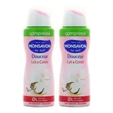Monsavon Déodorant compressé 48h lait et coton, Lot de 2x100ml