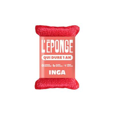 Inga Éponges lavante rouge, 1 éponge
