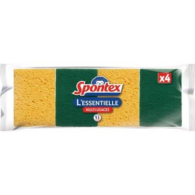 Spontex Éponges l'essentiel, 4 pièces