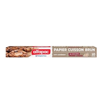 Alfapac Papier cuisson naturel anti adhérent, 10 m