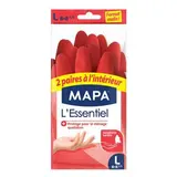 Mapa Gants de ménage L'essentiel 8-8,5, 4 gants - Taille L