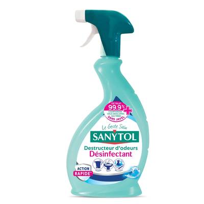 Sanytol Désodorisant désinfectant destucteurs d'odeurs, 500ml
