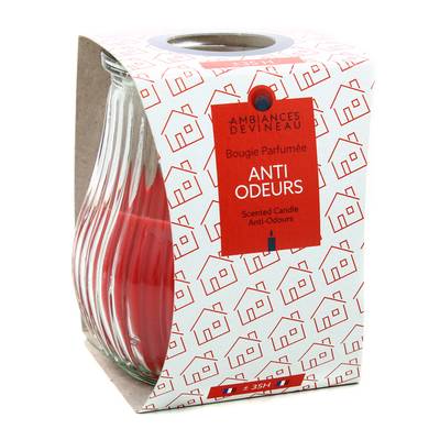 Ambiances Devineau Bougie lowboy anti-odeurs de maison Rouge