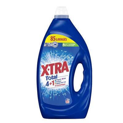 X Tra Lessive Liquide Total Deo Fraicheur plus Givré 57 lavages, 2,5L