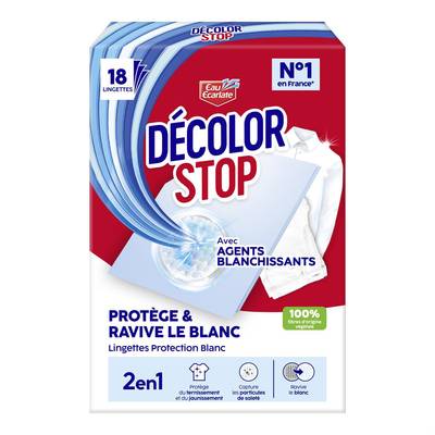Decolor stop Lingettes décolorante blancs, 18 lingettes