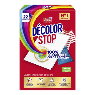 Decolor stop Lingettes Décolorations Couleur, 22 lingettes