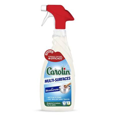 Carolin Nettoyant Ménager Multi-Surfaces Bicarbonate Activ+, 650ml