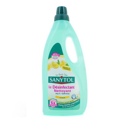 Sanytol Désinfectant Nettoyant Multi-surfaces Citron, 1L