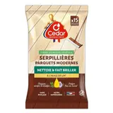 O'cedar Lingettes Serpillières Nettoyant Parquets Modernes à l'Huile de Lin, 15 pièces