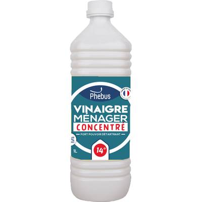 Phébus Vinaigre de nettoyage concentré surpuissant 14°, 1L