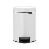 Brabantia Poubelle à pédale NewIcon Blanche, 3 Litres