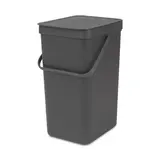 Brabantia Poubelle à déchets sort &go couleur gris, 16L