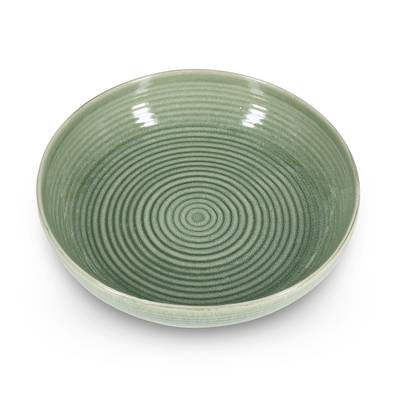 Collection Caméo Plat à servir 32xH7,5cm vert Cameo, 1 pièce