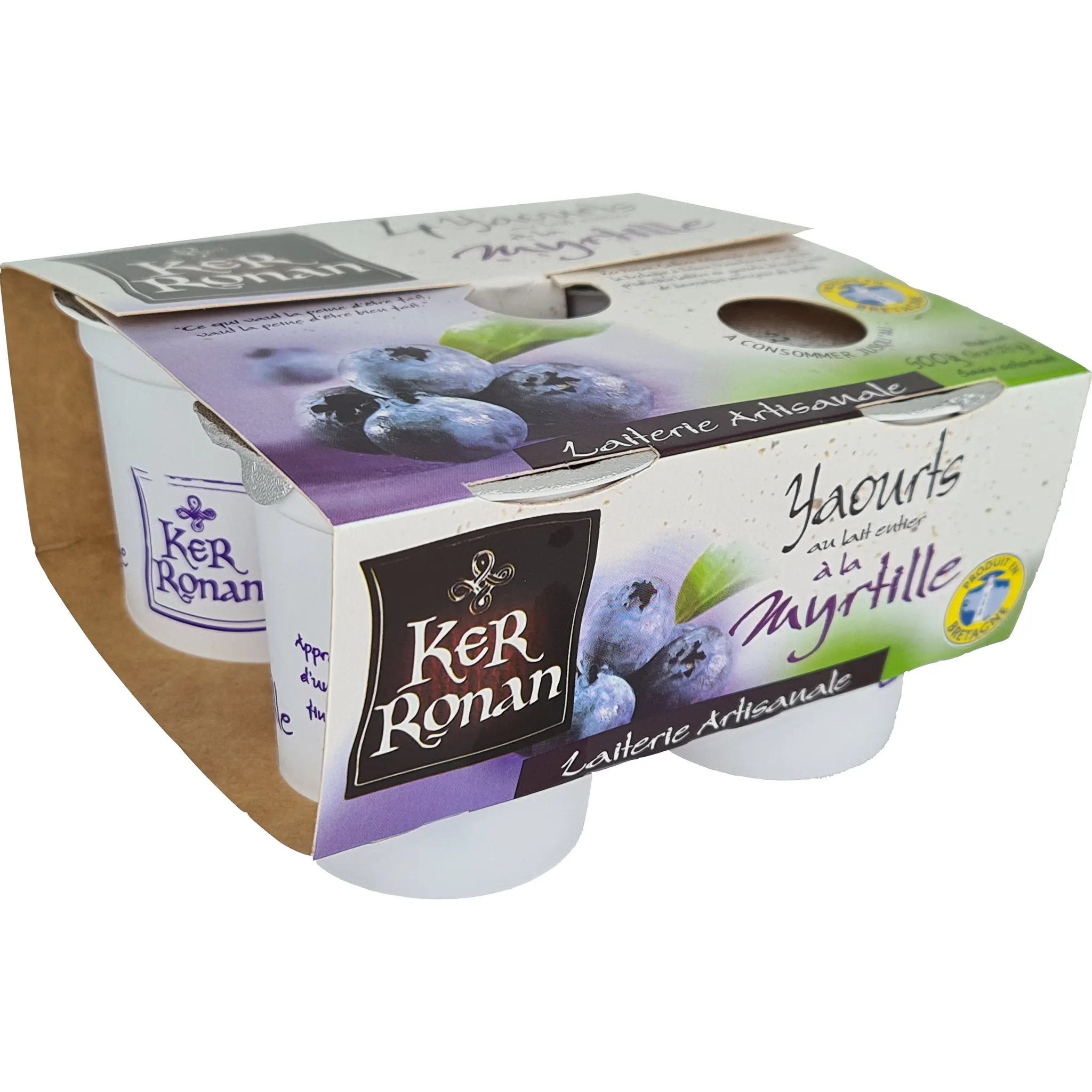 KER RONAN Yaourt brassé aux myrtilles