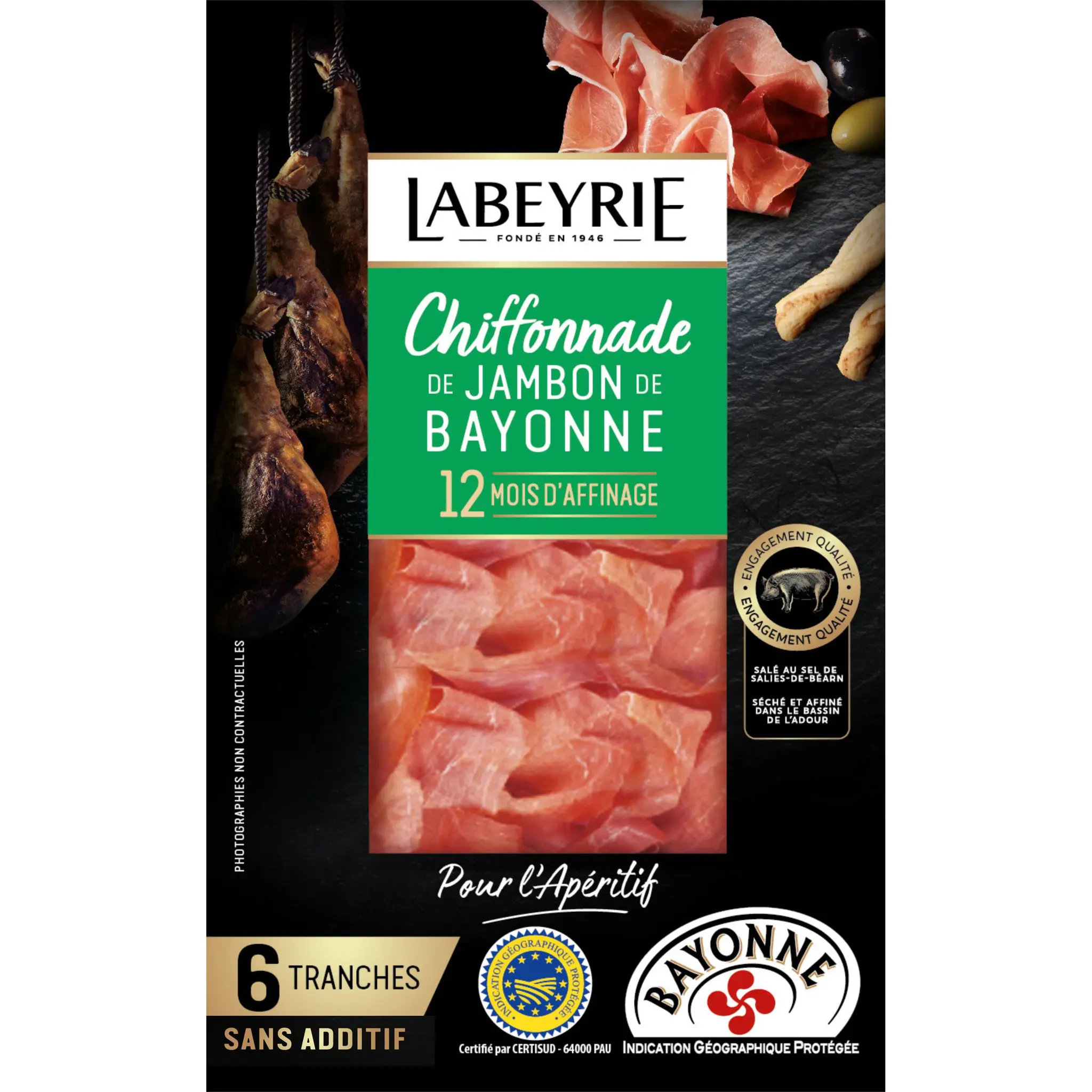 LABEYRIE Chiffonnade de jambon de Bayonne 12 mois