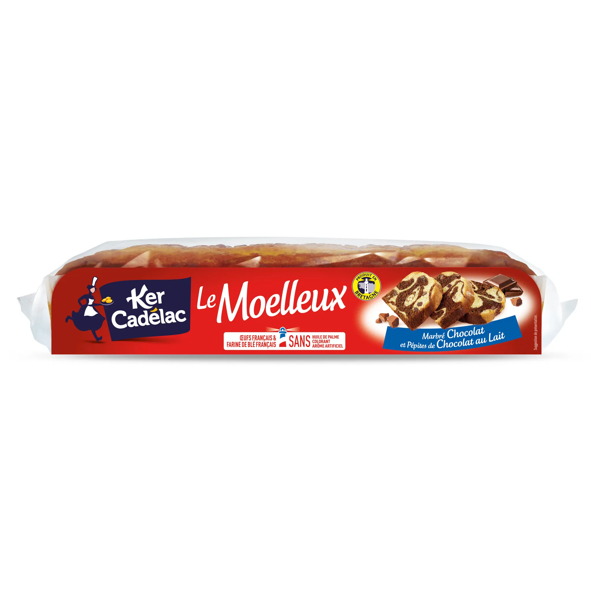 KER CADELAC Le Moelleux marbré chocolat et pépites de chocolat au lait