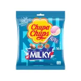 CHUPA CHUPS Sucettes assorties au goût lait cacao vanille fraise caramel