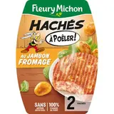 Fleury Michon Haché de jambon à l'emmental à poêler, 2x90g