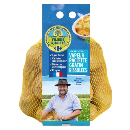 Pommes de terre  vapeur  raclette, gratin, rissolées  FILIERE QUALITE CARREFOUR