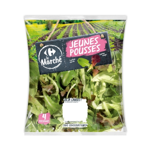 Salade jeunes pousses  CARREFOUR LE MARCHE