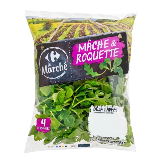 Salade mâche roquette  CARREFOUR LE MARCHE