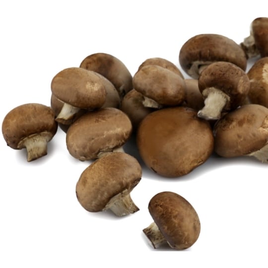 Champignons brun blond pieds coupés