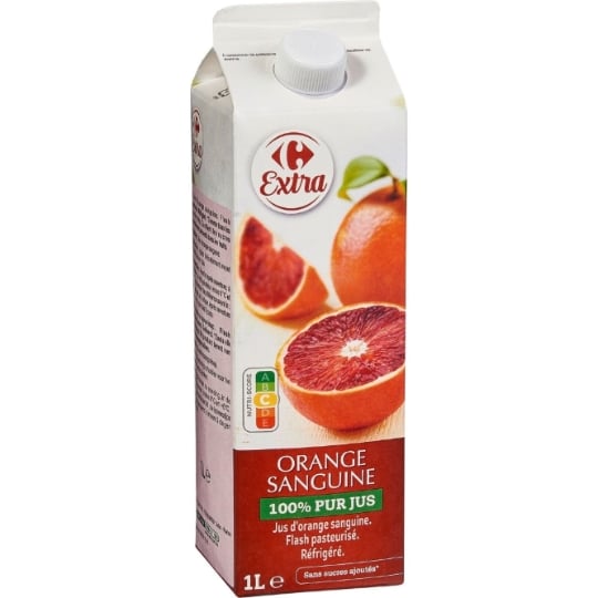 Jus d'Orange Sanguine Pur Jus CARREFOUR EXTRA
