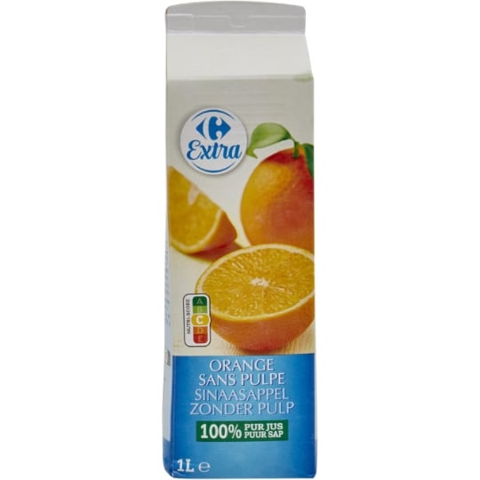 Jus D'orange 1OO%, Sans Pulpe CARREFOUR EXTRA