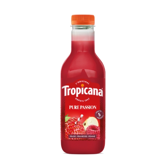 Jus de Fraises Framboise Pommes Pure Passion TROPICANA