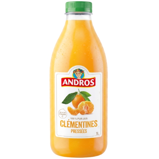 Jus De Clémentine Pressées 100% Pur Jus Sans Sucres Ajoutés ANDROS