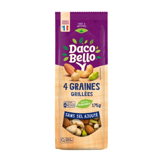 Mélange de 4 graines grillées  sans sel ajouté DACO BELLO